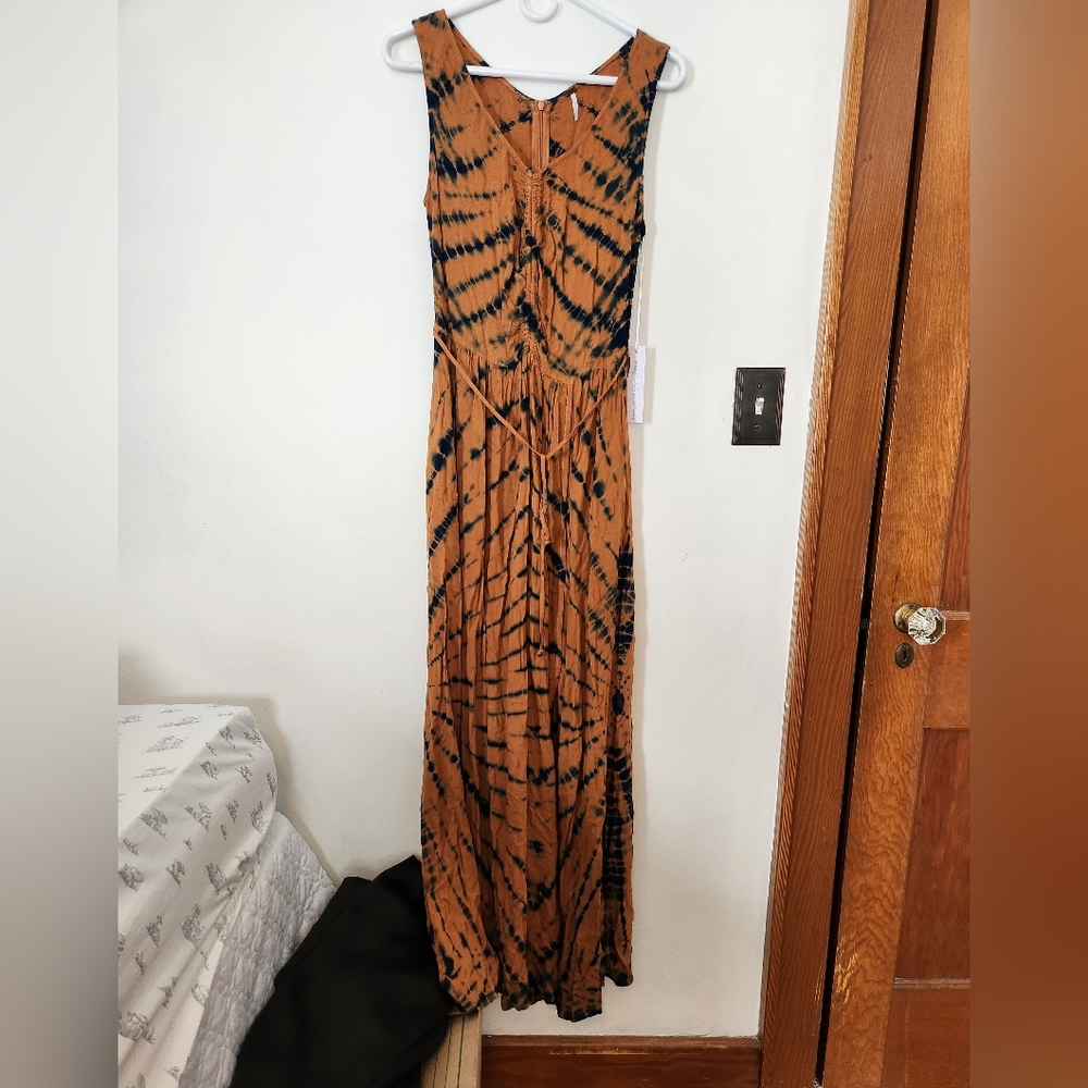 Young Fabulous and Broke brown and black tye-dye maxi dress size L